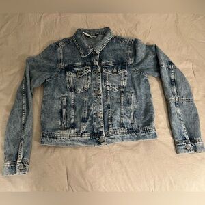 Free People Distressed Denim Jean Jacket
